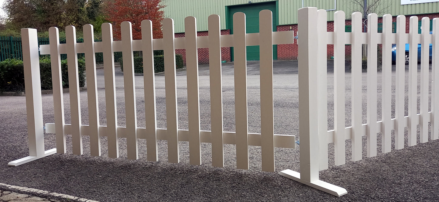 Freestanding Event Picket Fencing - Quick Fix System - Available in White or Natural finishes