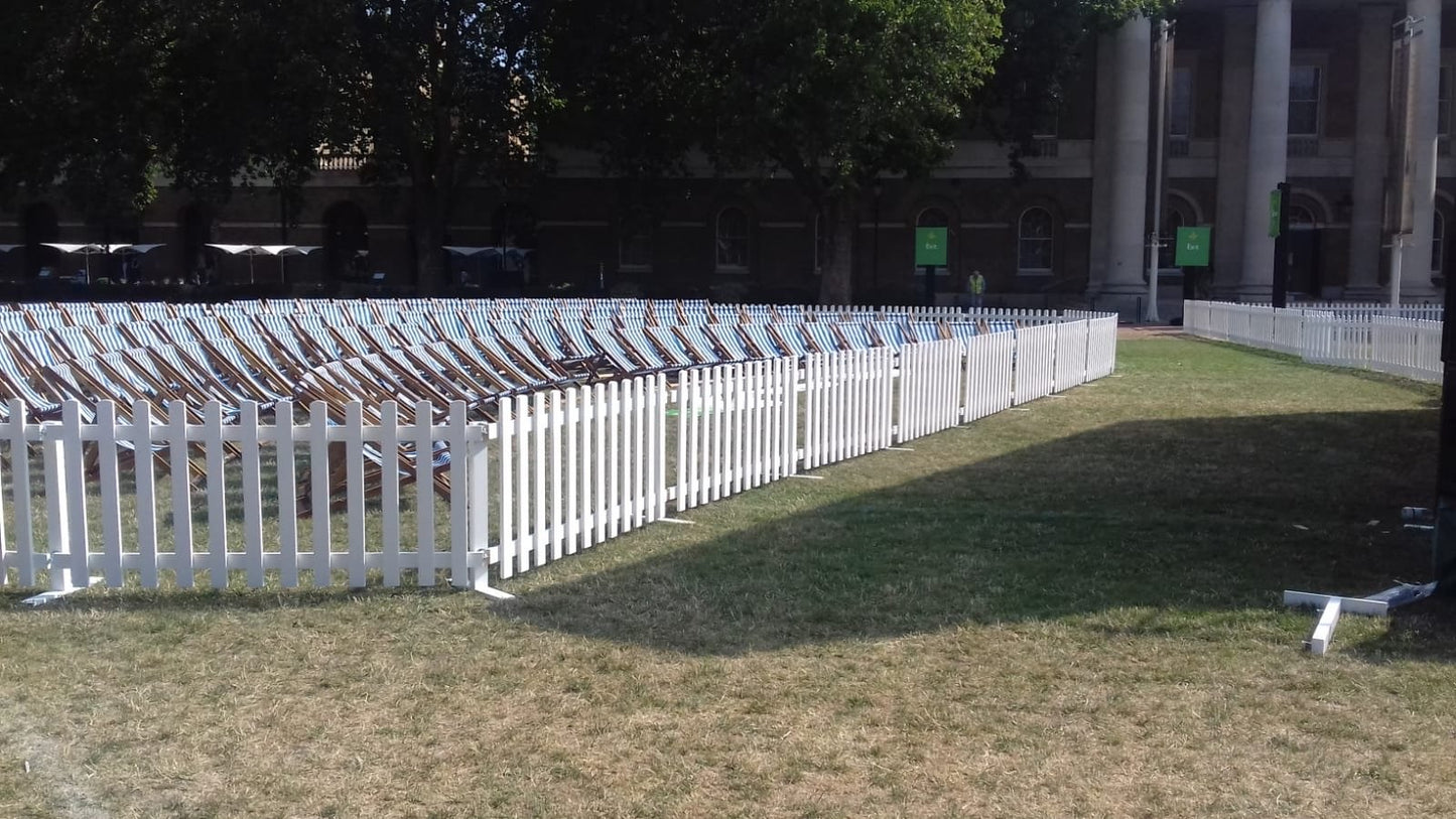 Freestanding Event Picket Fencing - Quick Fix System - Available in White or Natural finishes