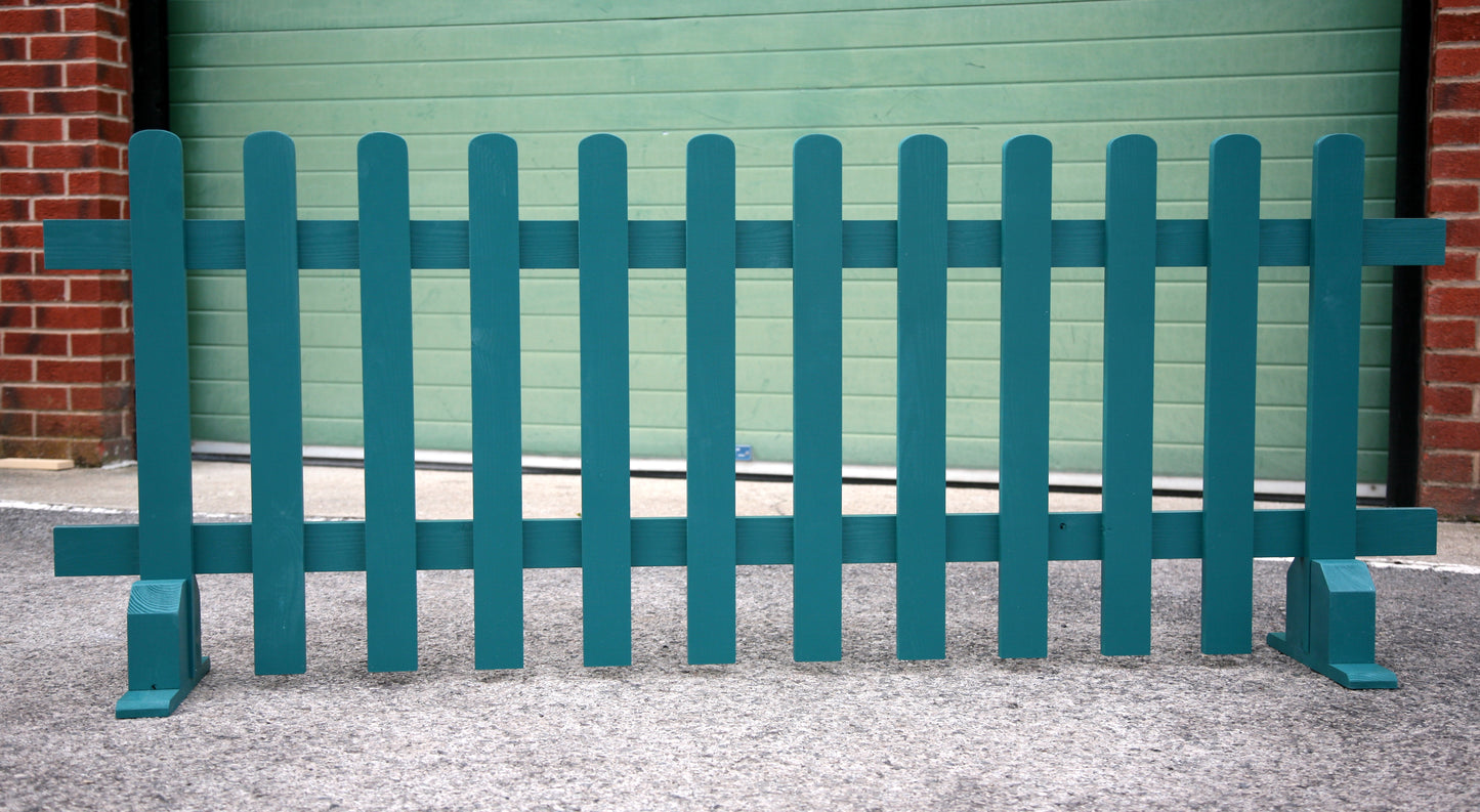 Freestanding Event Picket Fencing - Available in White, Natural & Coloured finishes