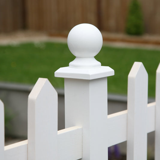 Fence post Caps & Finials -  Small Ball & Plinth for 70x70 posts